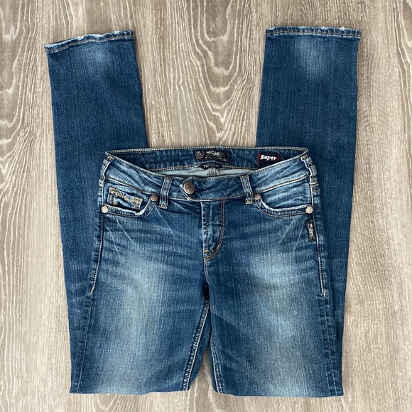 Silver Tuesday Low Rise Straight Leg. Sz 27/32 - Picture 5 of 12